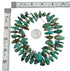 Native American Genuine Sterling Silver Turquoise Bead Necklace AX129229